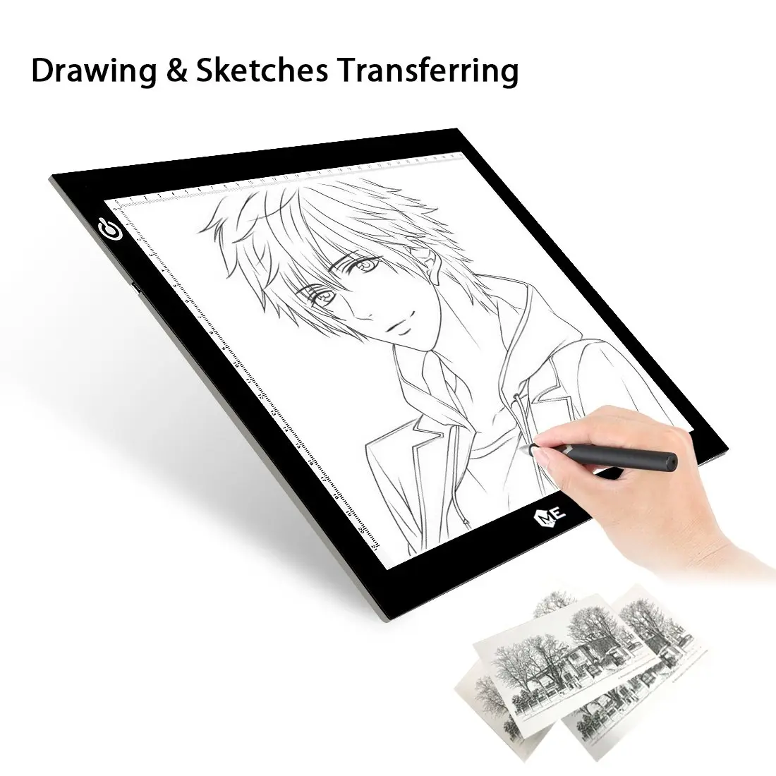 ME456 A4 LED Light Box 36 cm (14") Light Pad with USB Power | Flicker-Free Tracing Table for Artists - view 7