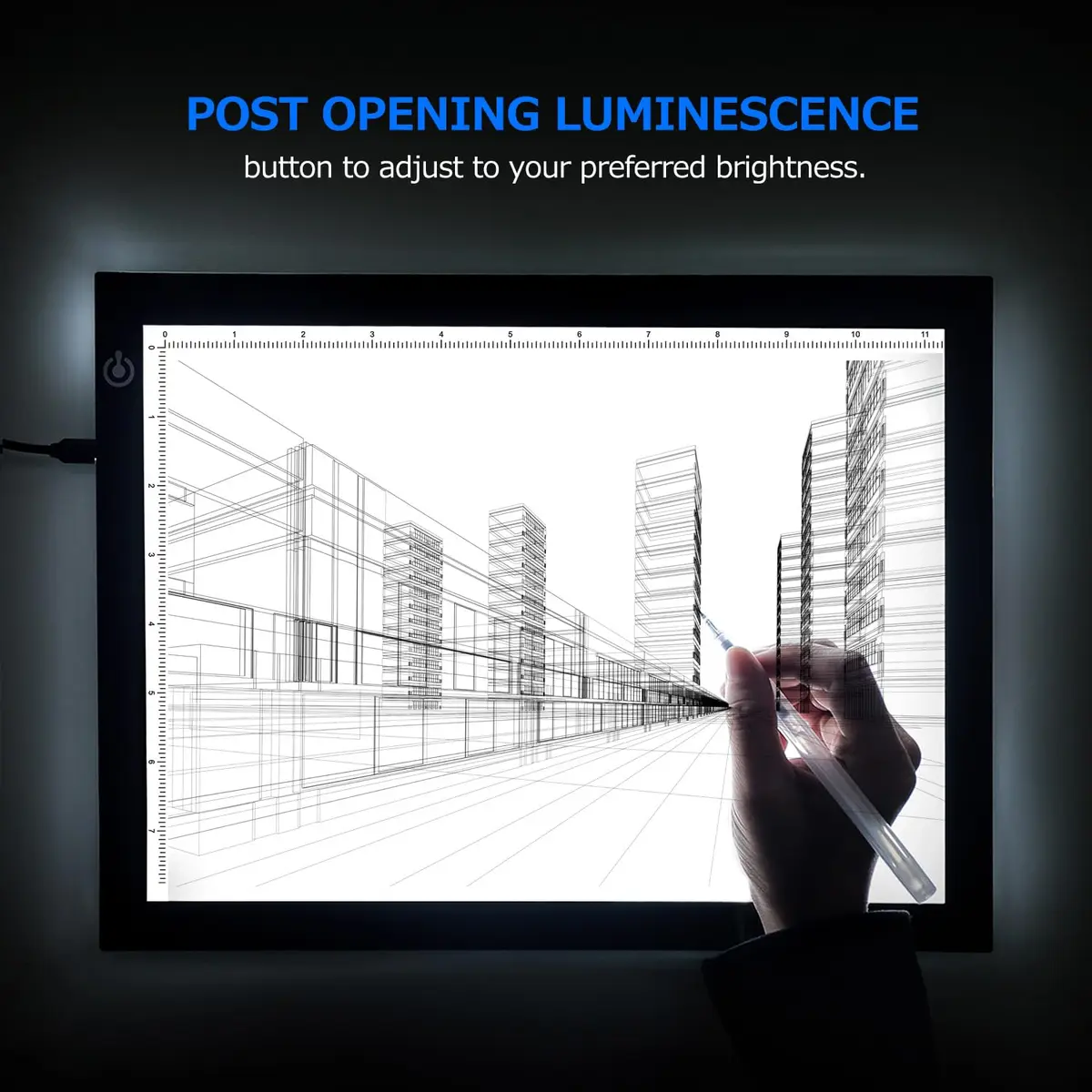 ME456 A4 LED Light Box 36 cm (14") Light Pad with USB Power | Flicker-Free Tracing Table for Artists - view 2