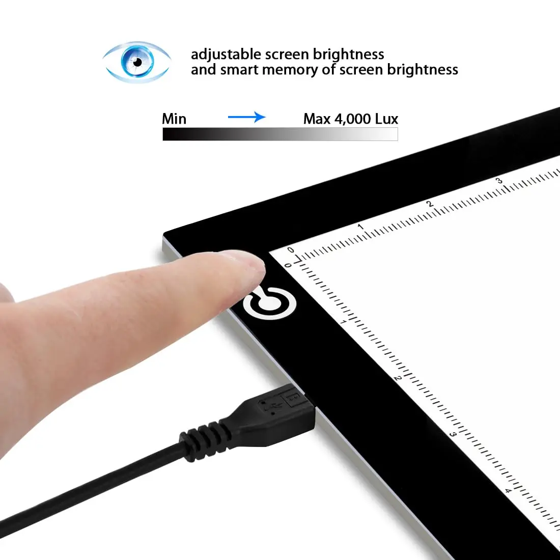 ME456 A4 LED Light Box 36 cm (14") Light Pad with USB Power | Flicker-Free Tracing Table for Artists - view 4