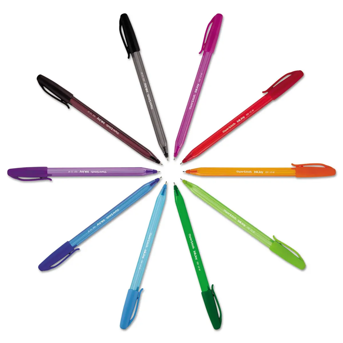 Paper Mate InkJoy 100ST Ballpoint Pens, Assorted Ink, 8 count | Smooth, Bright Colors for School & Office - view 9