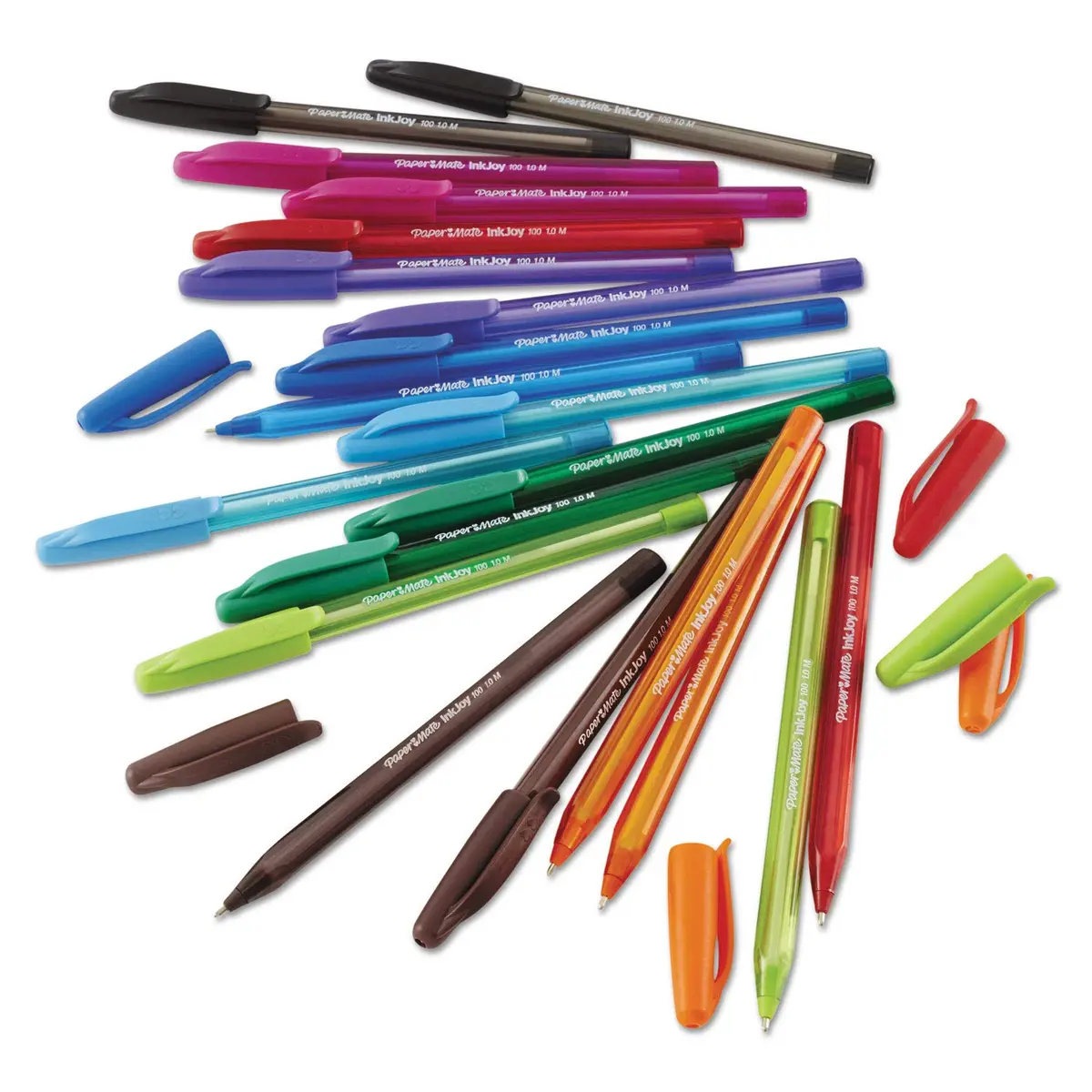 Paper Mate InkJoy 100ST Ballpoint Pens, Assorted Ink, 8 count | Smooth, Bright Colors for School & Office - view 2