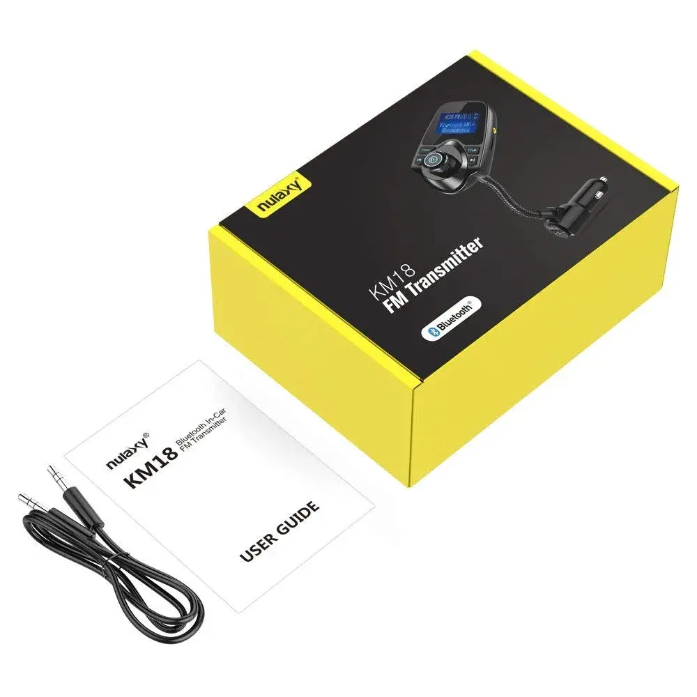 Nulaxy KM18 Bluetooth 5.0 FM Transmitter with 1.44" LCD Screen & USB Car Charger | 12V-24V Compatible - view 7