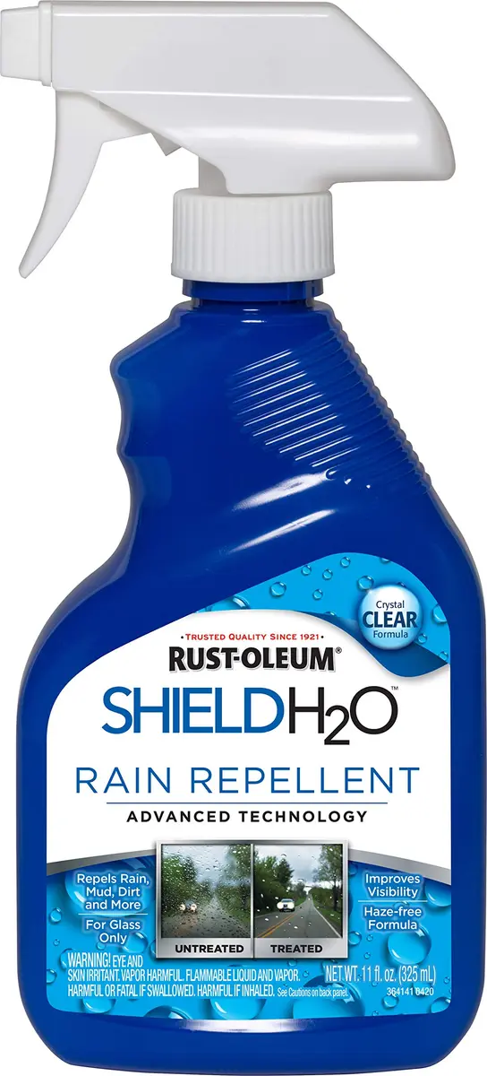 Rust-Oleum Shield H2O Rain Repellent Spray 11 oz | Hydrophobic Water & Rain Resistance on Glass - main product image