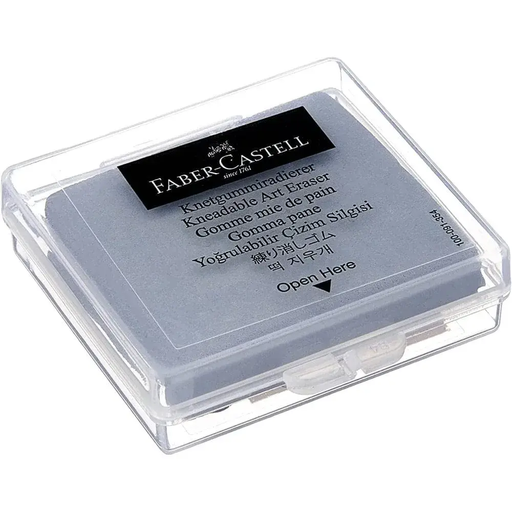 Faber-Castell Kneadable Eraser for Artists (1 Pack, Grey) | Soft & Absorbent Art Eraser - view 3