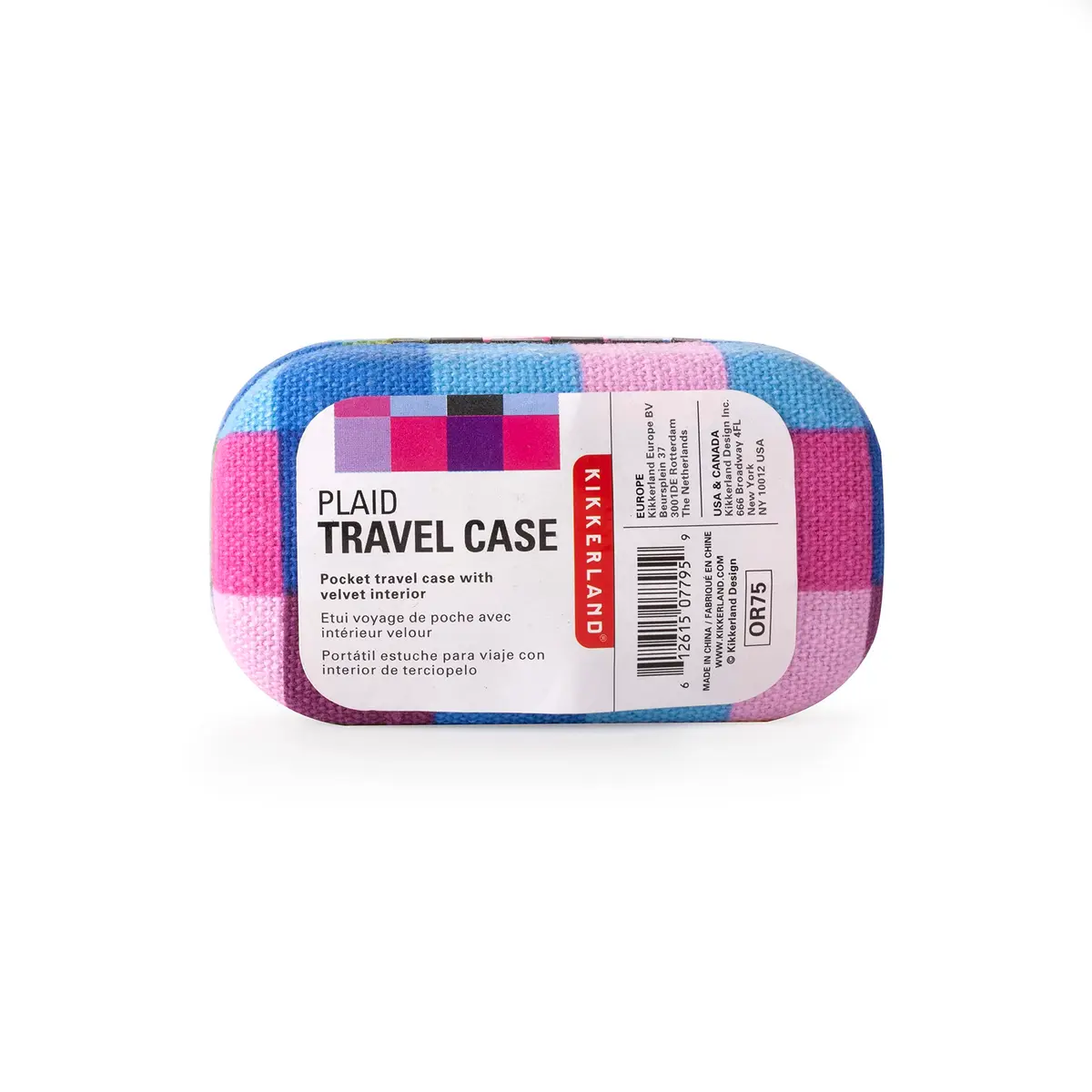 Kikkerland Small Travel Organizer Case for Jewelry & Accessories | Compact, Stylish, Cotton & Metal | 8.5x4.8x3cm - view 5