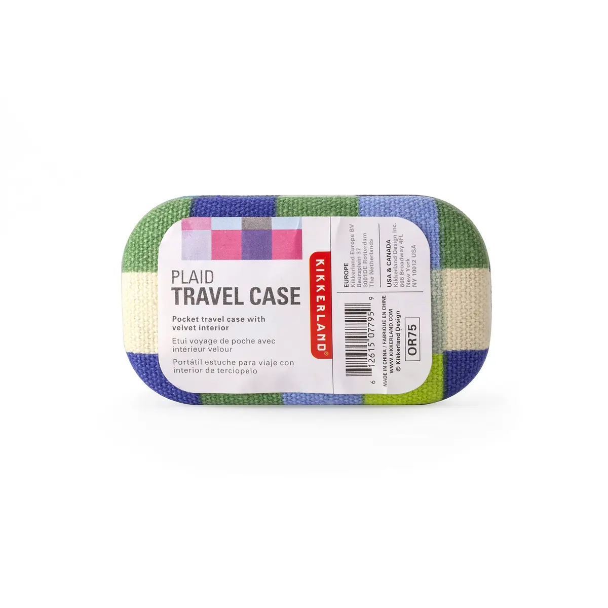 Kikkerland Small Travel Organizer Case for Jewelry & Accessories | Compact, Stylish, Cotton & Metal | 8.5x4.8x3cm - view 6