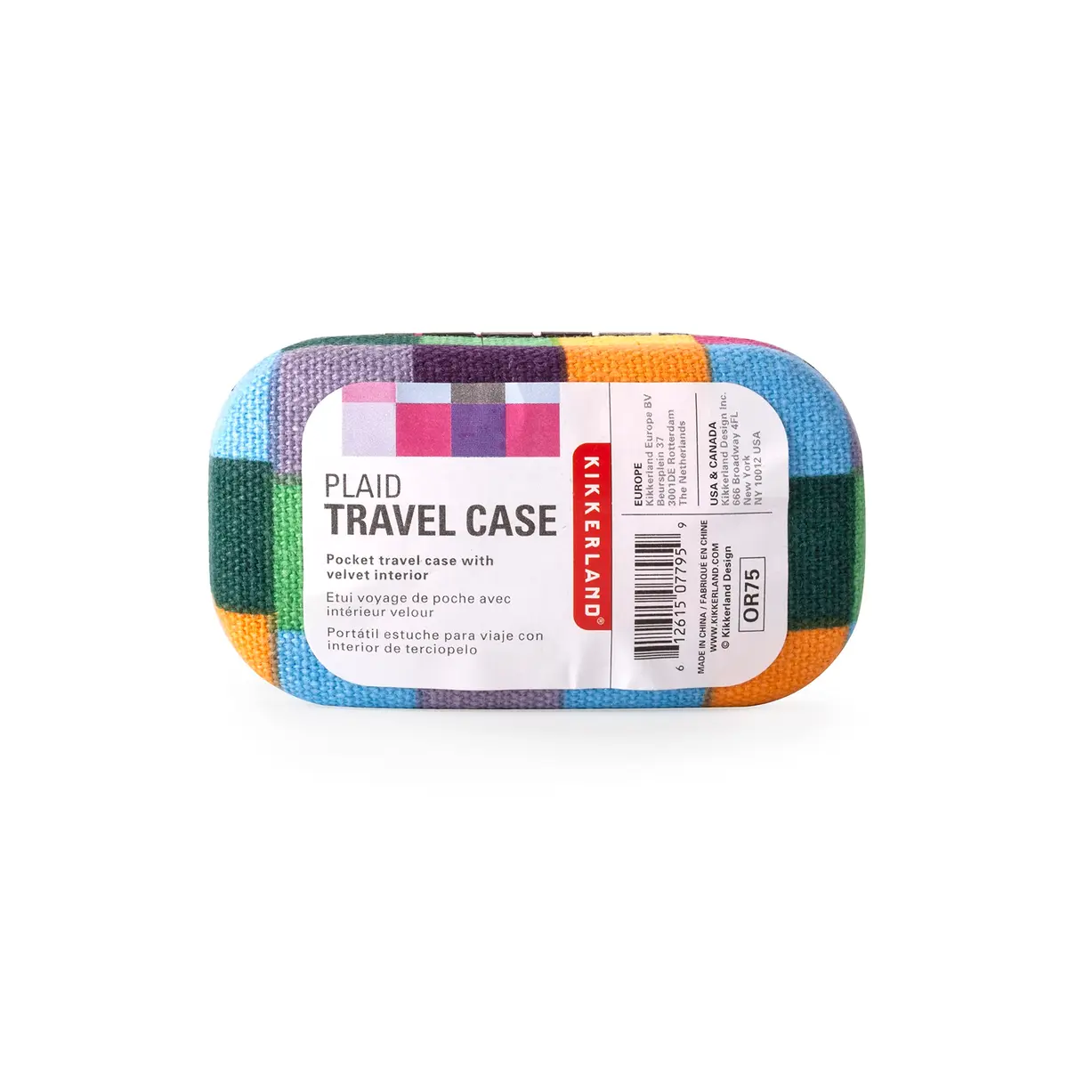 Kikkerland Small Travel Organizer Case for Jewelry & Accessories | Compact, Stylish, Cotton & Metal | 8.5x4.8x3cm - view 3