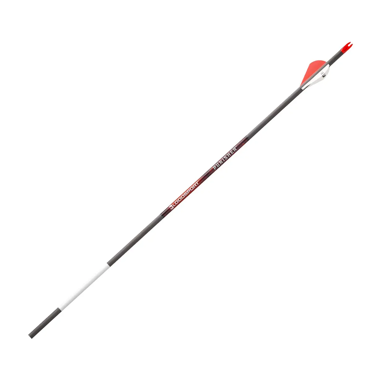 Bloodsport Punisher Arrow 31" | Durable Carbon Fletched Hunting Arrow for Compound Bow, 350 Spine, Black - view 3