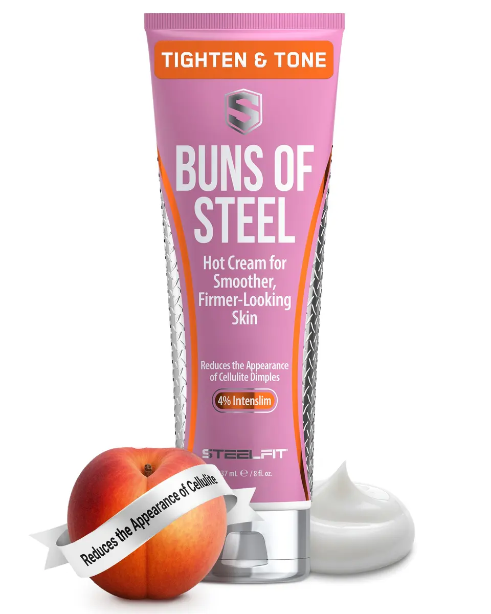 SteelFit Buns of Steel Maximum Toning Cream 8 Fl Oz | Supports Cellulite & Stretch Marks - main product image