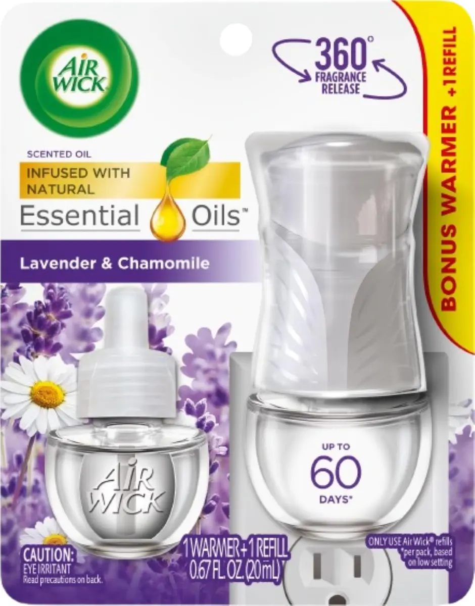 Air Wick Plug in Scented Oil Starter Kit Lavender & Chamomile | Continuous Fragrance Up to 60 Days - main product image