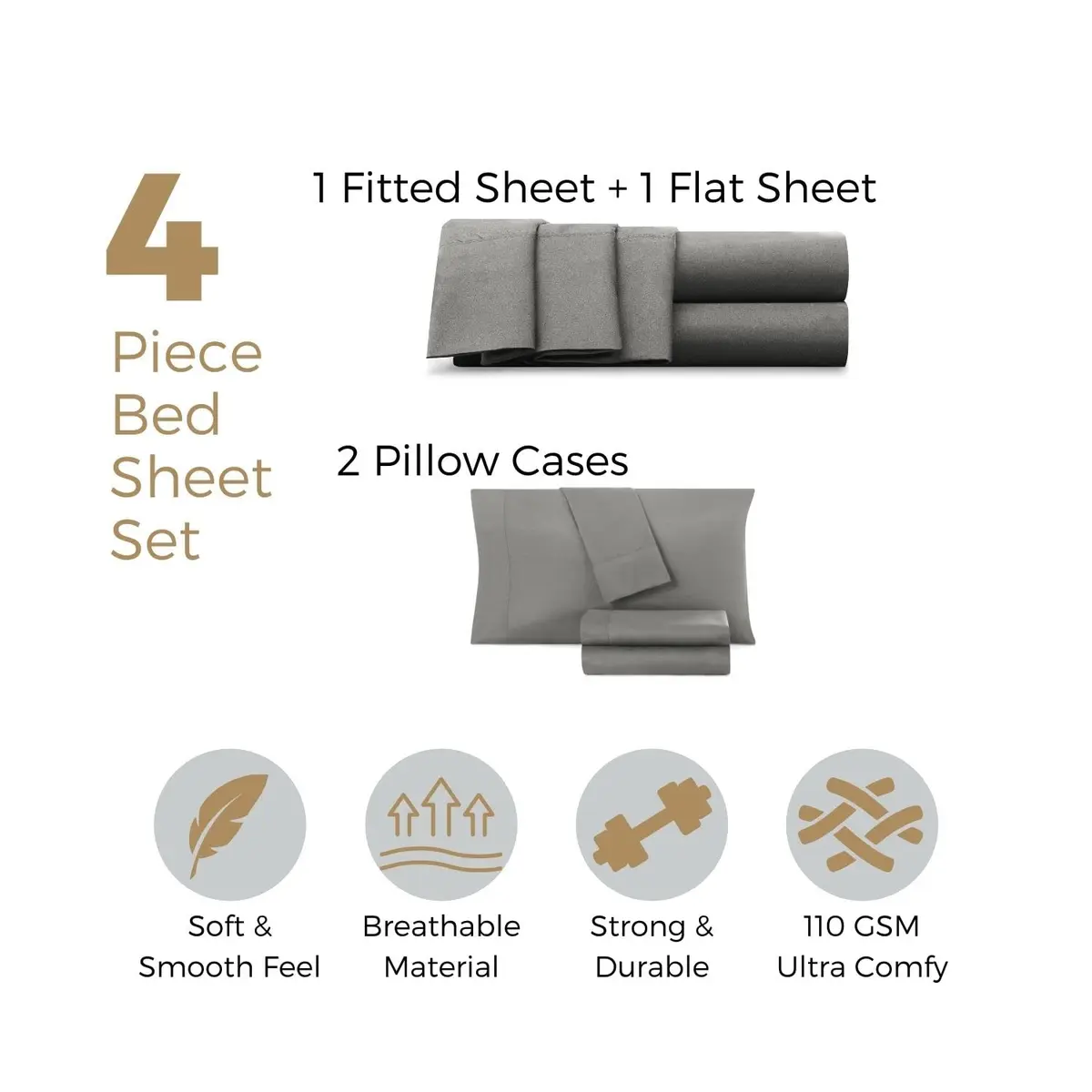 Empyrean Bedding Queen Sheets - Double Brushed Microfiber, Burgundy Red, 4 PC Set, with Corner Straps | Hotel Luxury Feel - view 7