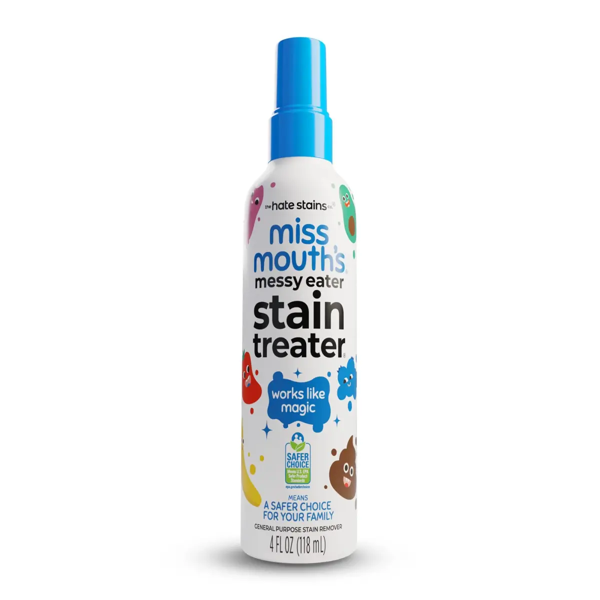 Miss Mouth's Messy Eater Stain Treater Spray 118ml (4 Fl Oz) | EPA Safer Choice Certified Laundry Stain Remover - main product image