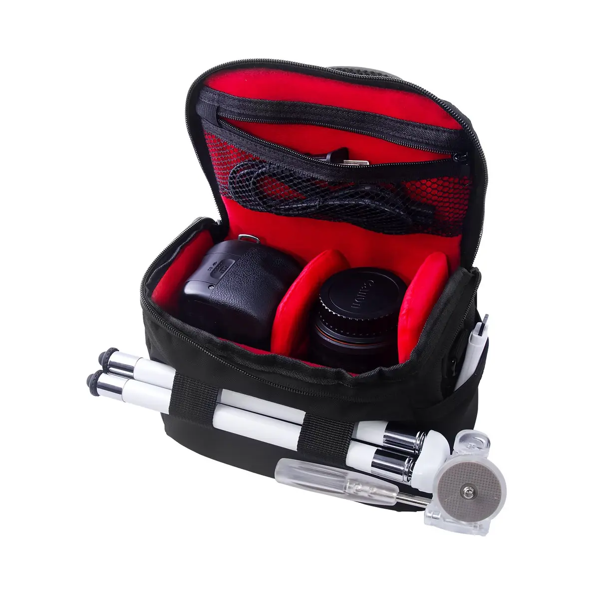 FOSOTO Waterproof Crossbody Camera Bag for Canon Nikon Sony DSLR Mirrorless Camera | 200x150x110mm (7.8x5.9x4.3 in) - view 8