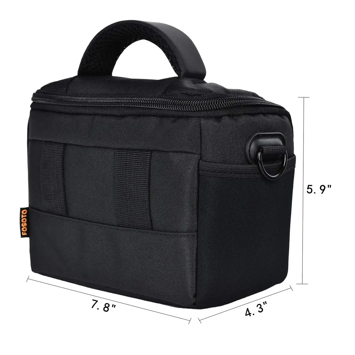 FOSOTO Waterproof Crossbody Camera Bag for Canon Nikon Sony DSLR Mirrorless Camera | 200x150x110mm (7.8x5.9x4.3 in) - view 2