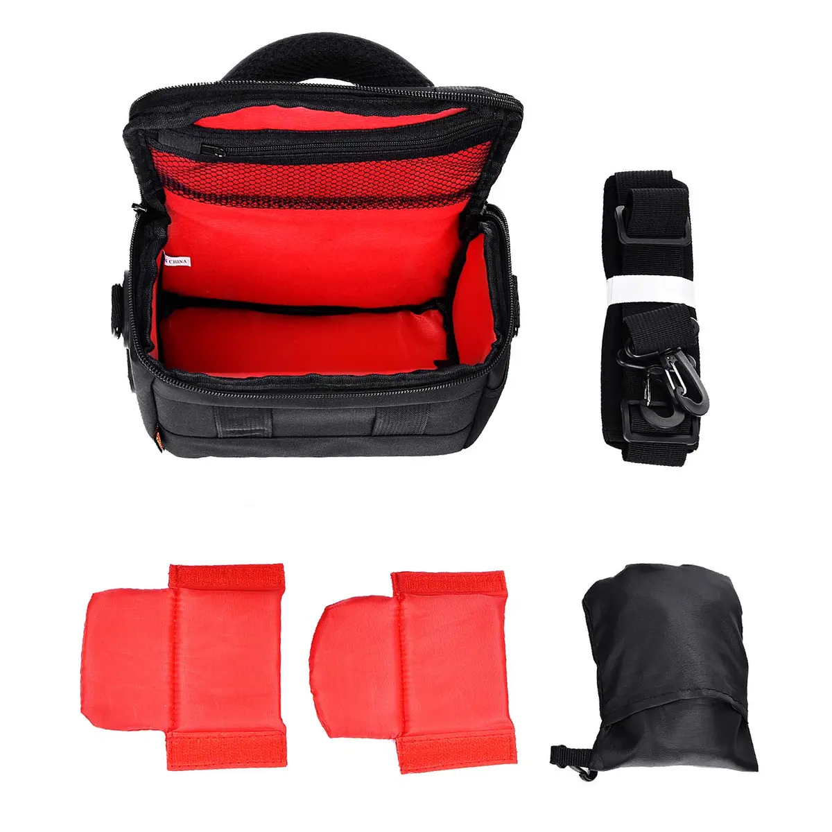 FOSOTO Waterproof Crossbody Camera Bag for Canon Nikon Sony DSLR Mirrorless Camera | 200x150x110mm (7.8x5.9x4.3 in) - view 3