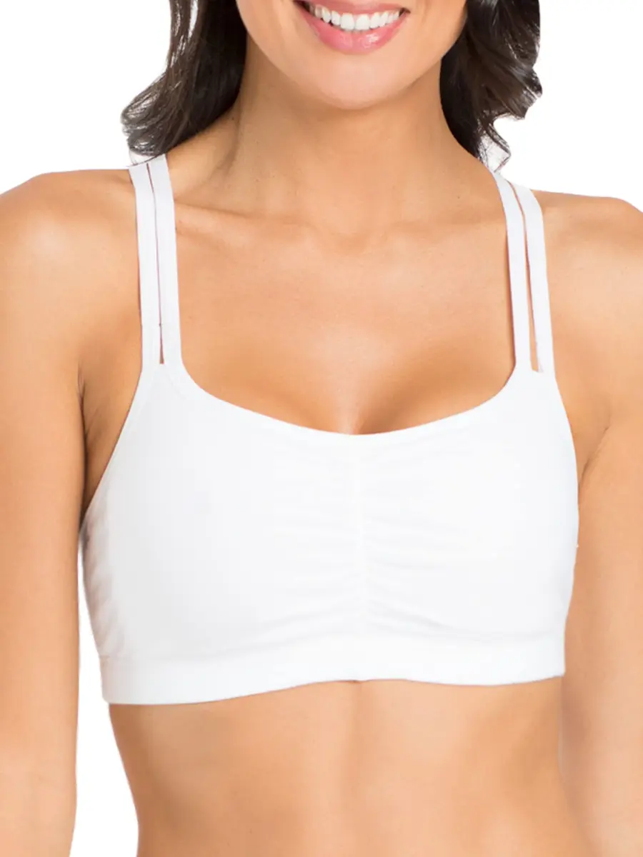 Fruit of the Loom Womens Spaghetti Strap Cotton Sports Bra 3 Pack | All-Day Comfort & Support in India - view 2