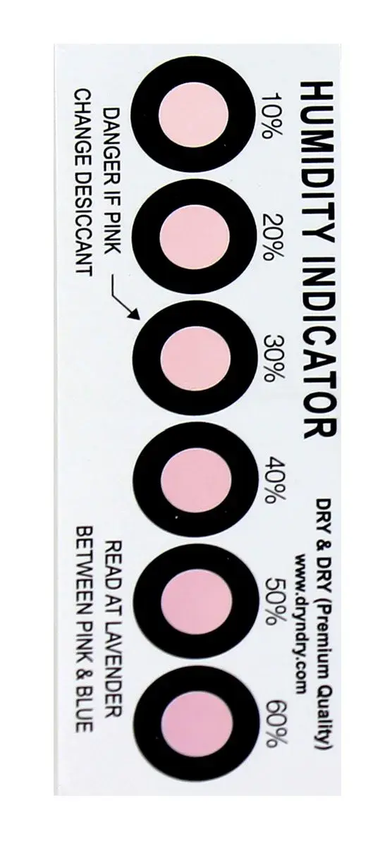 Dry & Dry Humidity Indicator Cards 50 Pack (Reusable) | 10-60% RH, 6 Spots - view 4