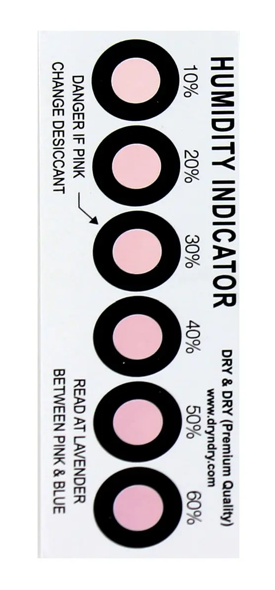 Dry & Dry Humidity Indicator Cards 250 Pack (10-60% RH, 6 Spots) | Reusable Moisture Indicators for Enclosed Spaces - view 4