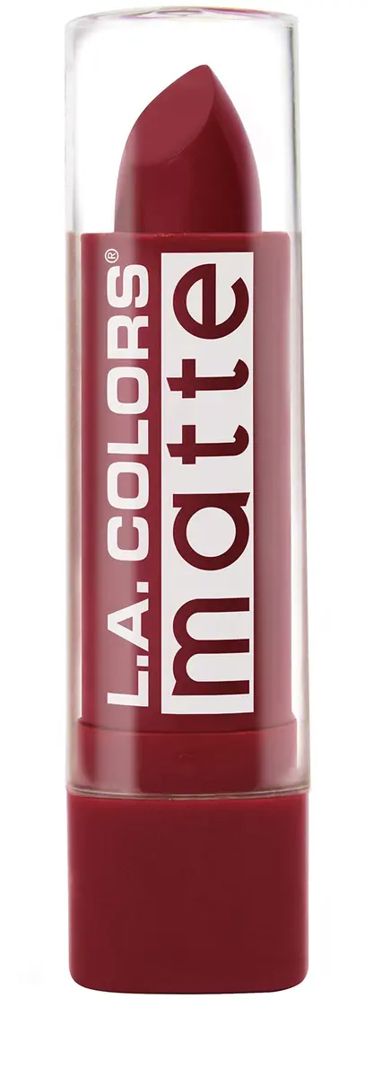 L.A. COLORS Matte Lip Color, Relentless Red 1 Oz | Long Wear & Enriched - main product image