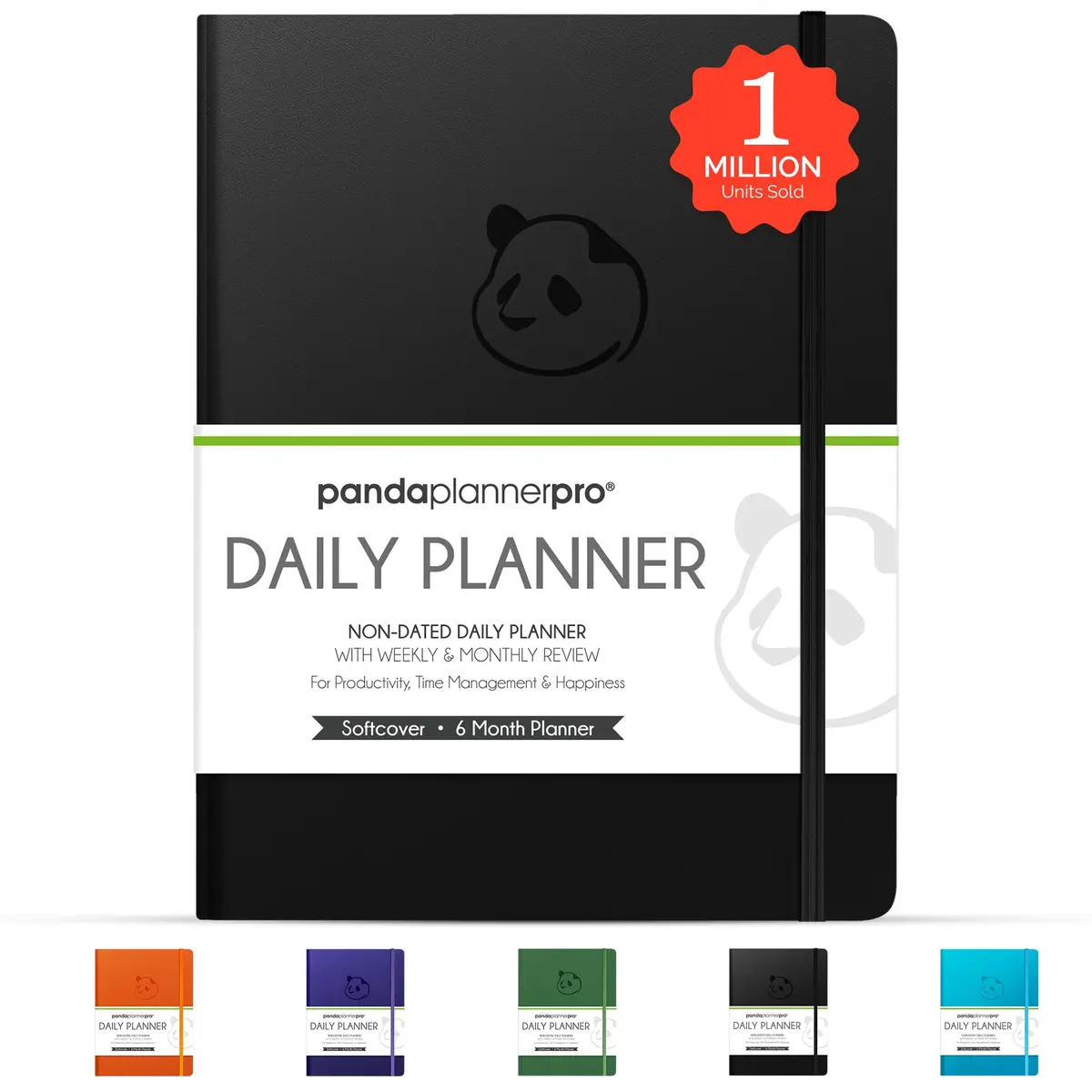 Panda Planner Pro A4 Daily Planner 2026 | 6-Month Undated Large 8.5x11 Black - view 9