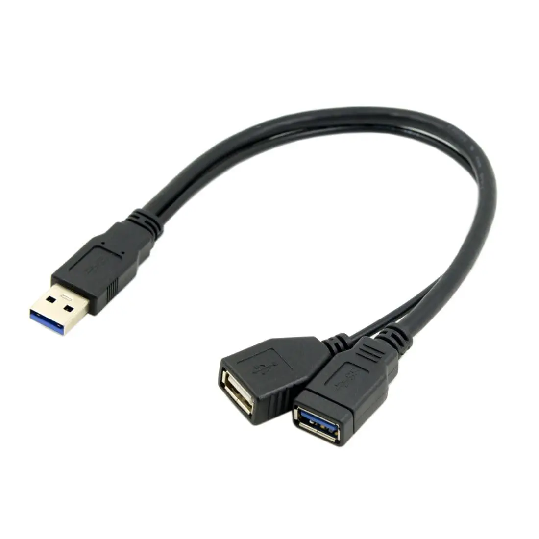 chenyang USB 3.0 Splitter Y Cable 1 Male to 2 Female | Extra Power Data Extension Cable for 2.5" Mobile Hard Disk - main product image