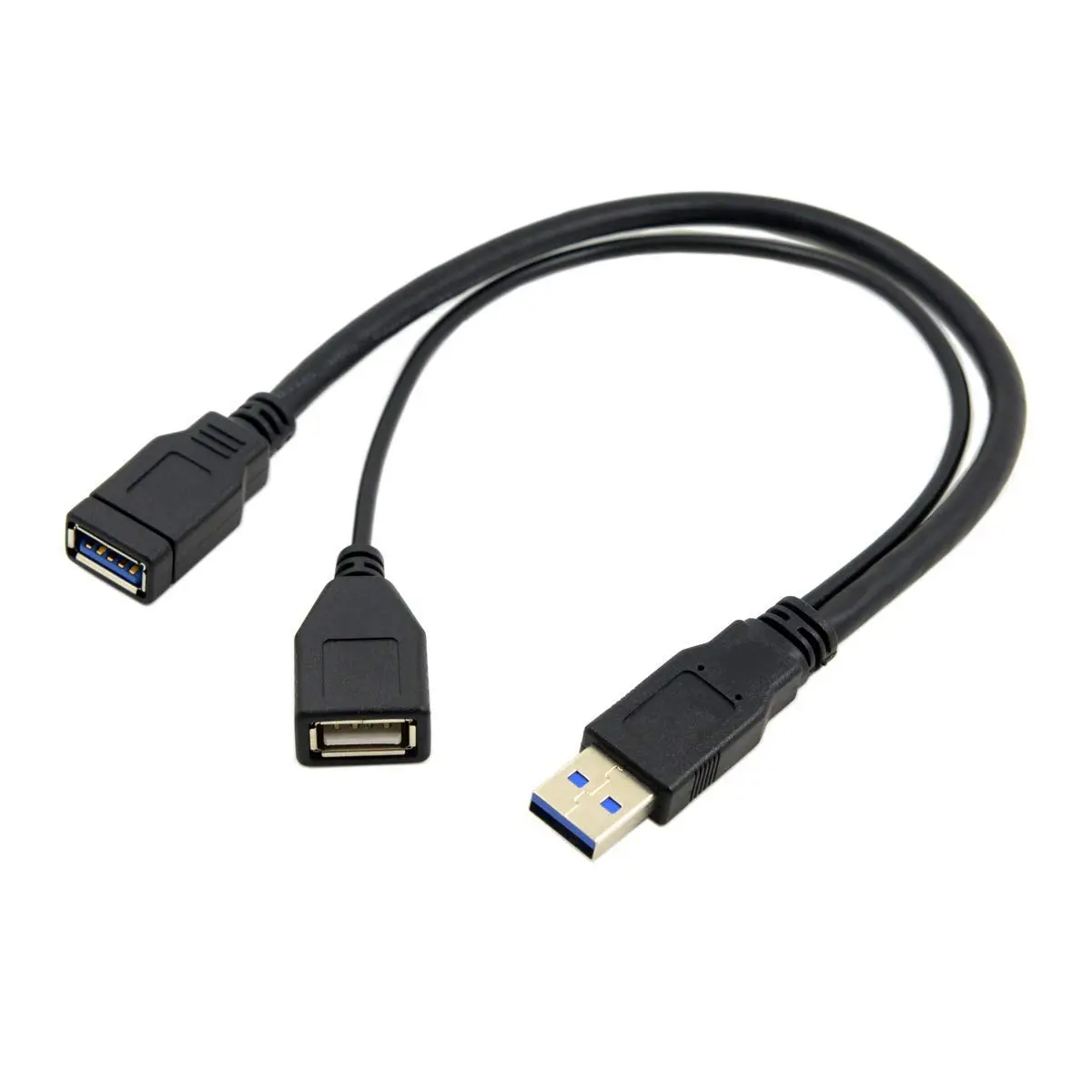chenyang USB 3.0 Splitter Y Cable 1 Male to 2 Female | Extra Power Data Extension Cable for 2.5" Mobile Hard Disk - view 2