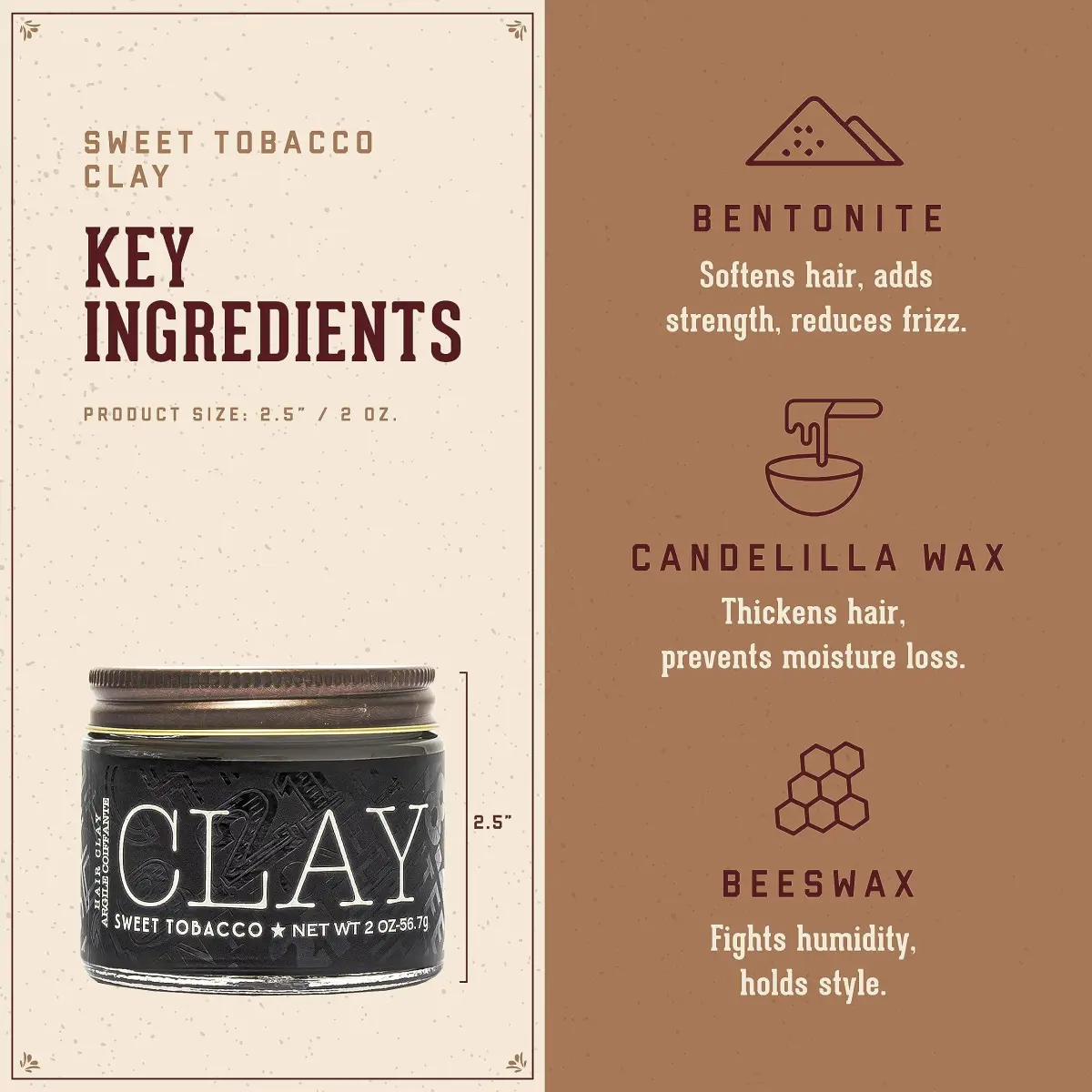 18.21 Man Made Hair Clay 56.7 g (2 oz) | Medium Hold Matte Finish Styling Product - view 3