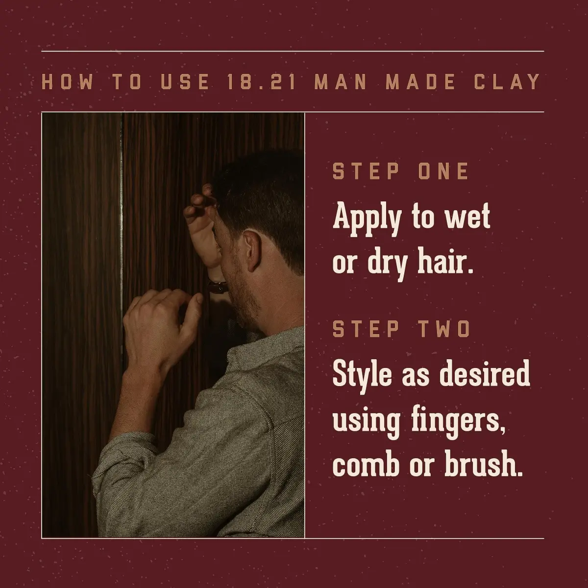 18.21 Man Made Hair Clay 56.7 g (2 oz) | Medium Hold Matte Finish Styling Product - view 4