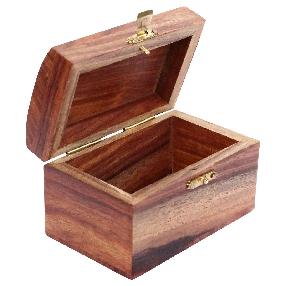 ITOS365 Handmade Wooden Jewelry Box for Women Jewel Organizer Moon and Stars | Classic Rectangular 10.2cm (4 inch) L x 6.4cm (2.5 inch) W x 6.4cm (2.5 inch) H - view 2