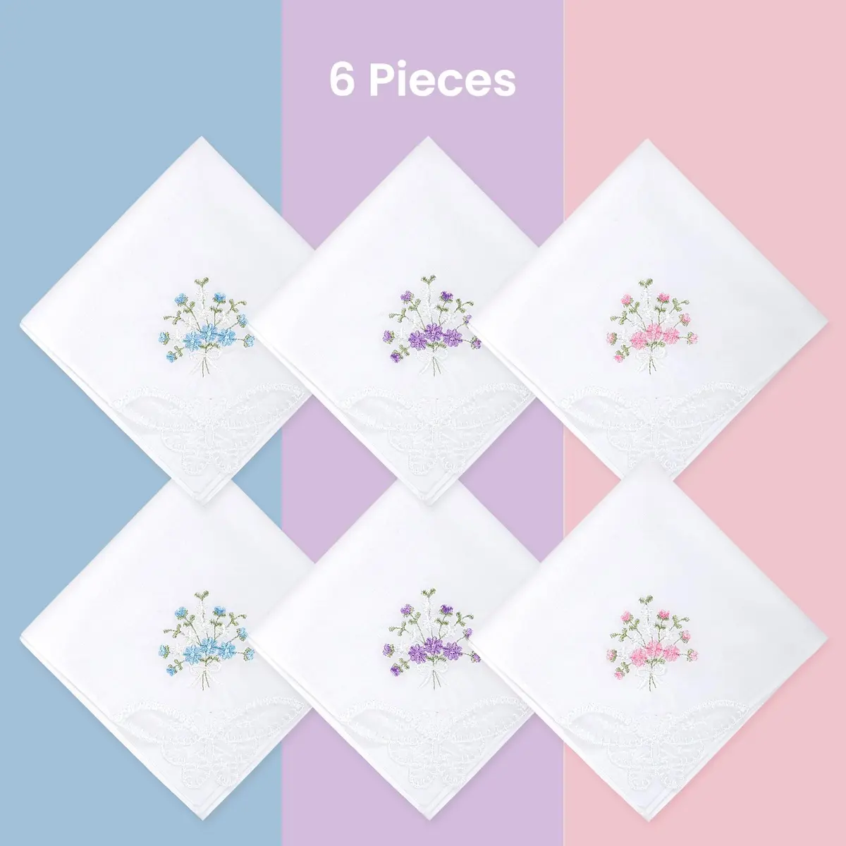 Selected Hanky Women's Cotton Handkerchiefs Assorted Floral | Elegant & Eco-Friendly (70-120 chars) - view 7