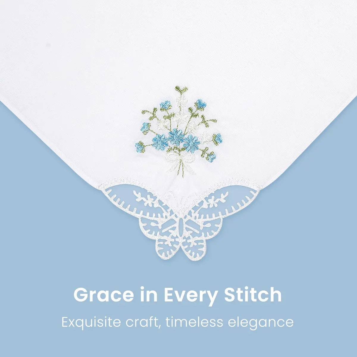 Selected Hanky Women's Cotton Handkerchiefs Assorted Floral | Elegant & Eco-Friendly (70-120 chars) - view 2