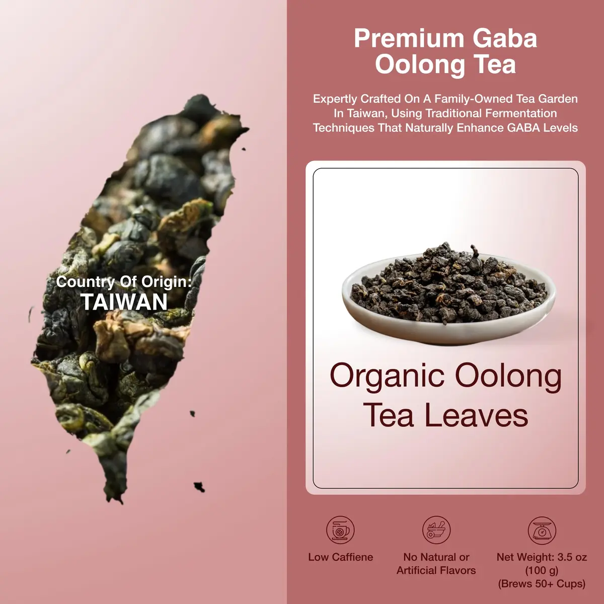 Zi Chun Tea GABA Oolong Loose Leaf Tea 100g (3.5 oz) | Taiwanese Oolong with Honey & Toasted Grain Notes - view 3