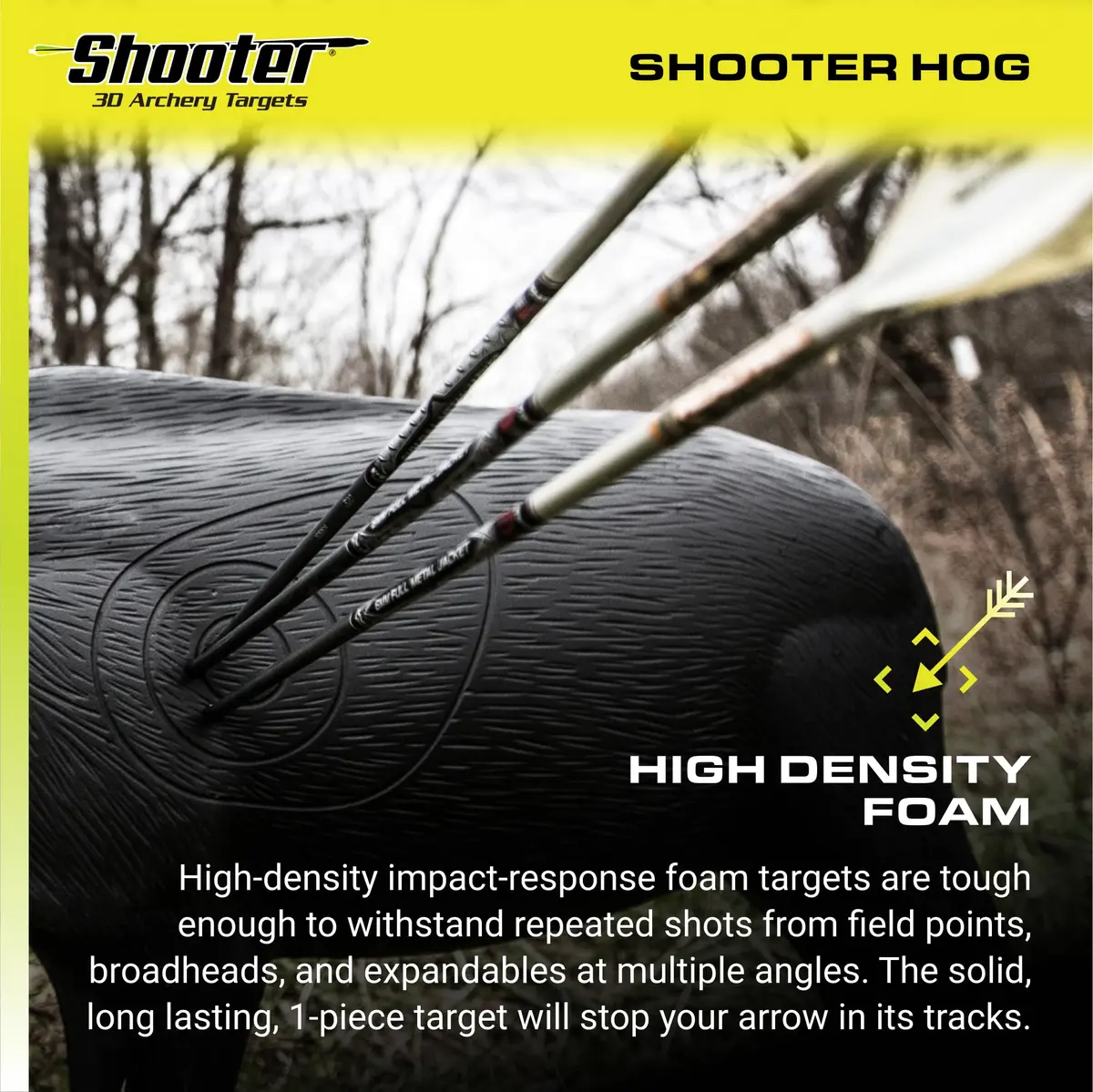 Shooter Hog 3D Archery Target 19”H x 32.5”W | Realistic Solid Body Design for Practice - view 5