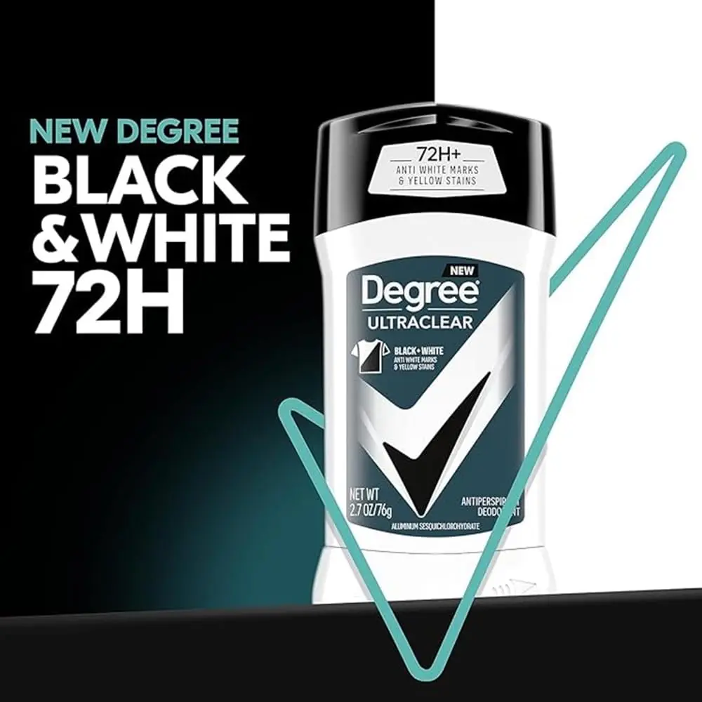 Degree Men Ultra Clear Black & White Antiperspirant Deodorant Stick 79ml (2.7 oz) | 48-Hour Sweat & Stain Protection - view 6