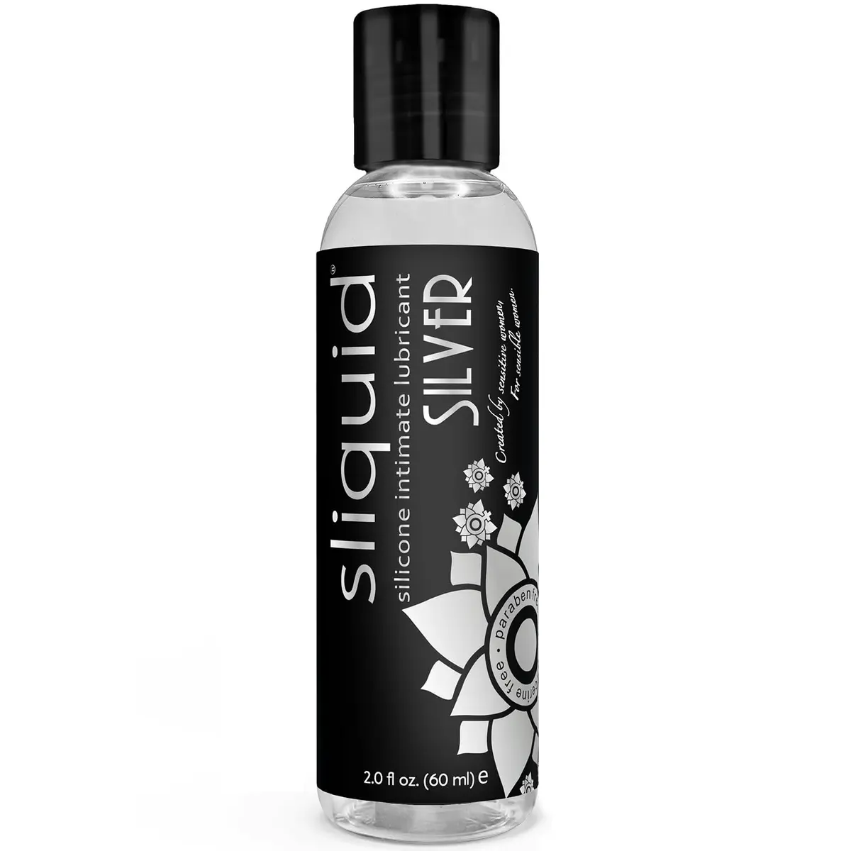 Sliquid Silver Intimate Lubricant 2 Fl Oz | Hypoallergenic Silicone Lube - main product image