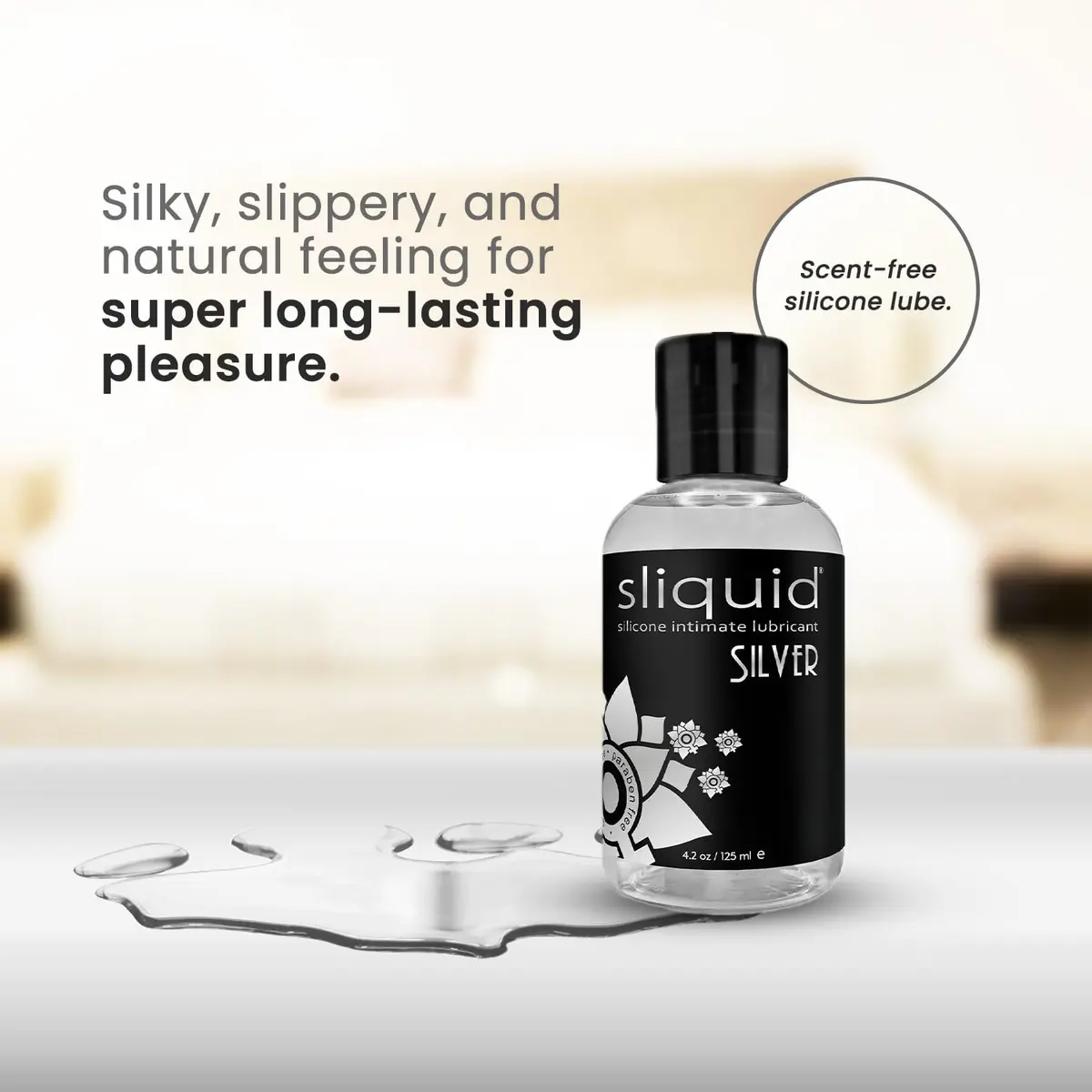 Sliquid Silver Intimate Lubricant 2 Fl Oz | Hypoallergenic Silicone Lube - view 3