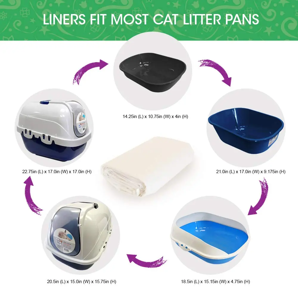 Fresh Kitty 10 Count Sifting Litter Box Liners | Easy Clean, Jumbo Size, Plastic Bags for Cats - view 2