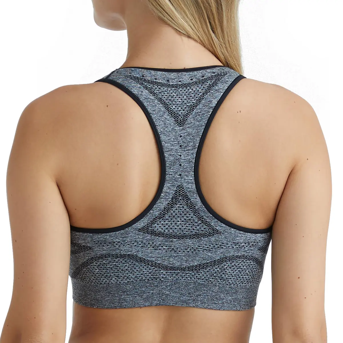 Hanes Seamless Racerback Moderate-Support Sports Bra with CoolDRI Moisture-Wicking | Comfortable, Moisture-Wicking, Moderate Support (70-120 chars) - view 2