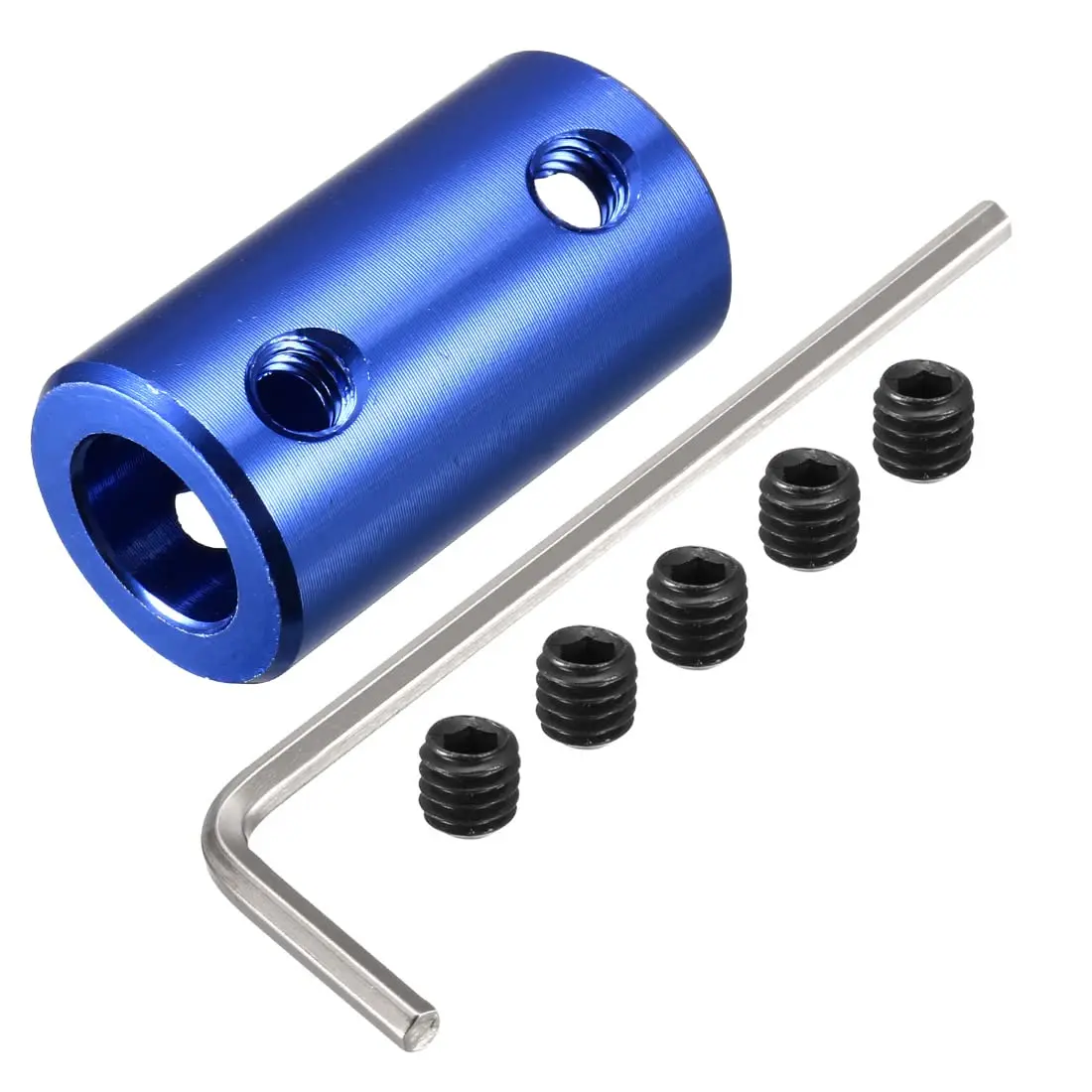 uxcell 8mm to 8mm Bore Rigid Coupling Set Screw L25xD14 Aluminum Alloy | Precision Shaft Coupler Connector - main product image