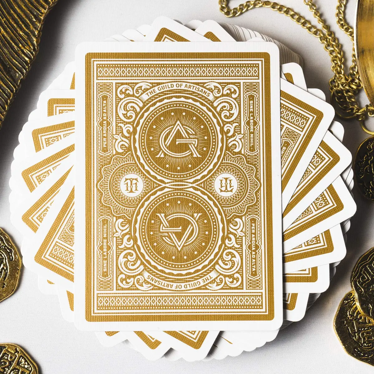 theory11 Artisan Playing Cards White Edition Poker Size | Hand-Illustrated Luxury Deck - view 4