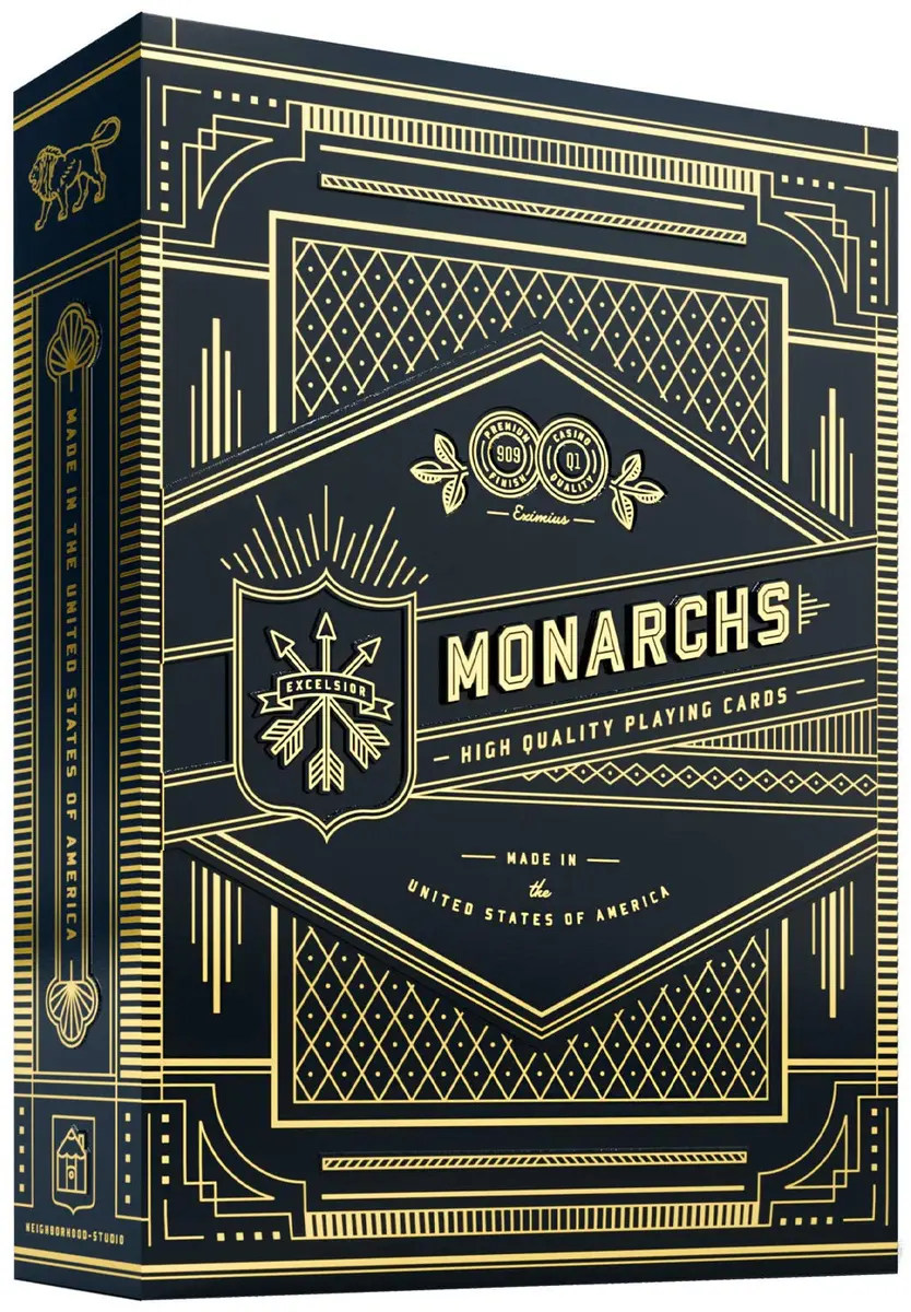 theory11 Monarch Playing Cards Blue - Navy Collector Style Poker Deck | FSC-Certified Paper - main product image