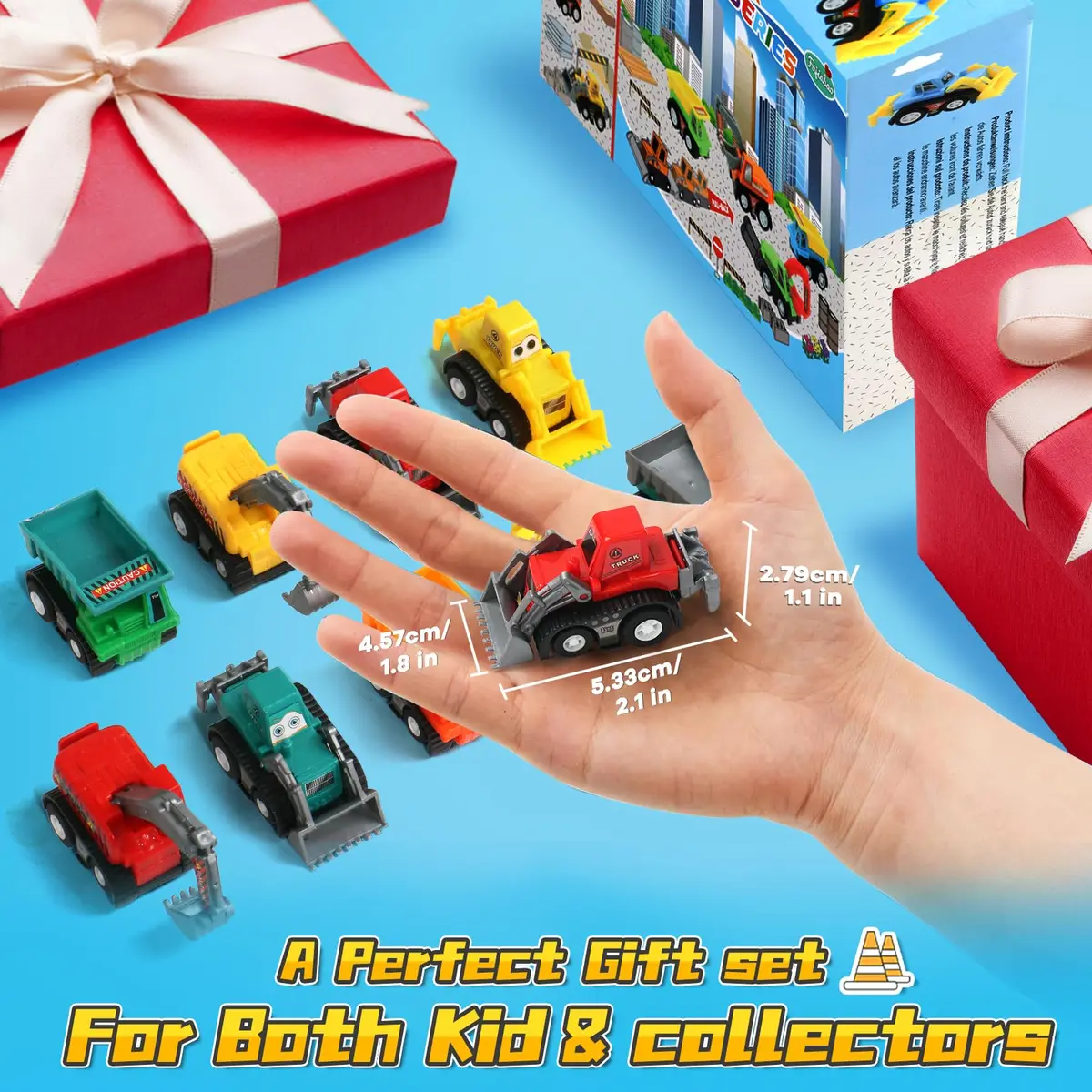 Fajiabao Construction Toy Cars for Toddlers 3+ Mini Pull Back Vehicles for Boys - view 2