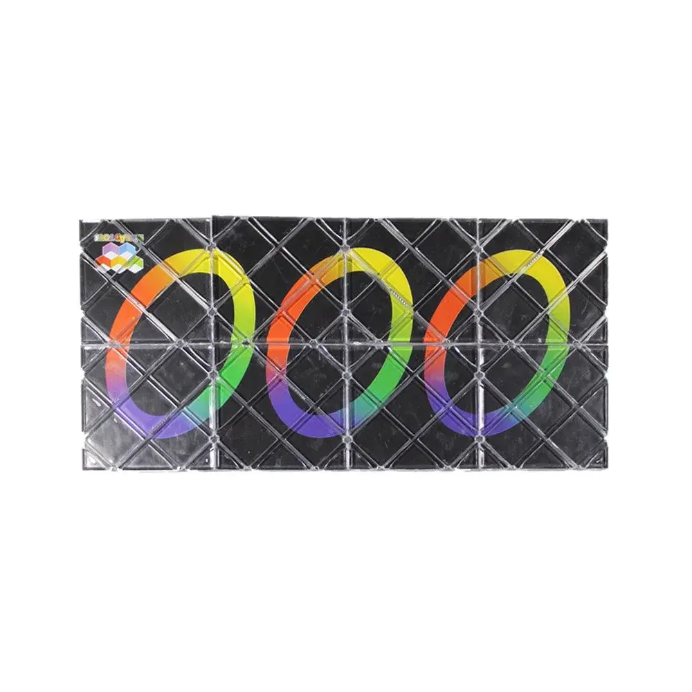 GoodPlay MoZhi LingAo 8 Panels 3 Rings Magic Folding Puzzle Cube Twisty Black | Educational Toy for Kids & Adults - main product image