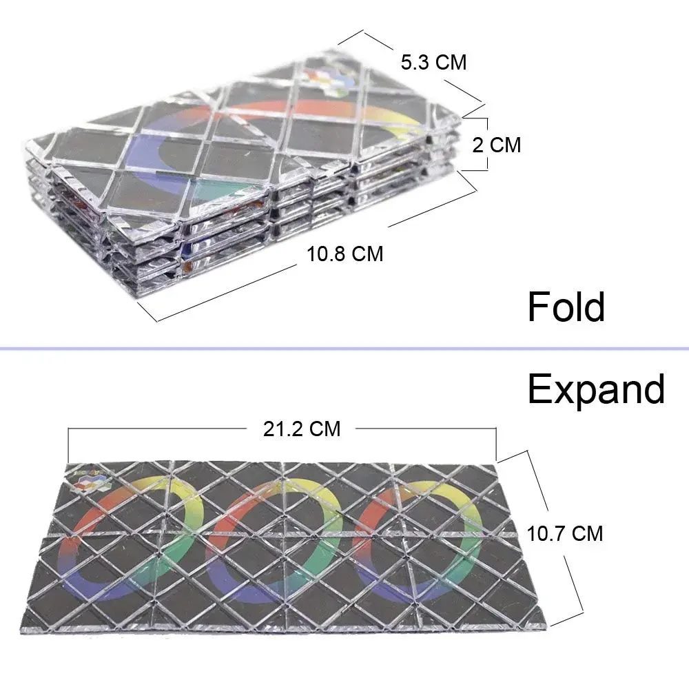 GoodPlay MoZhi LingAo 8 Panels 3 Rings Magic Folding Puzzle Cube Twisty Black | Educational Toy for Kids & Adults - view 4
