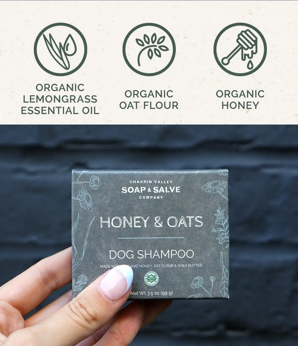 Chagrin Valley Soap & Salve Organic Dog Shampoo & Conditioner 3.8 oz | Itchy Skin Relief & Puppy Care - view 3
