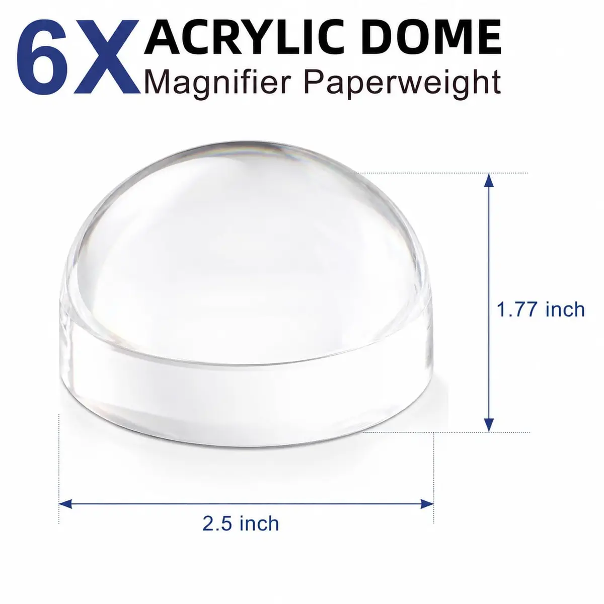 Dandelion 6X Dome Magnifier with Pouch, 6.35 cm (2.5 inch) Diameter | Visual Impairment Aid for Writing & Reading - view 5