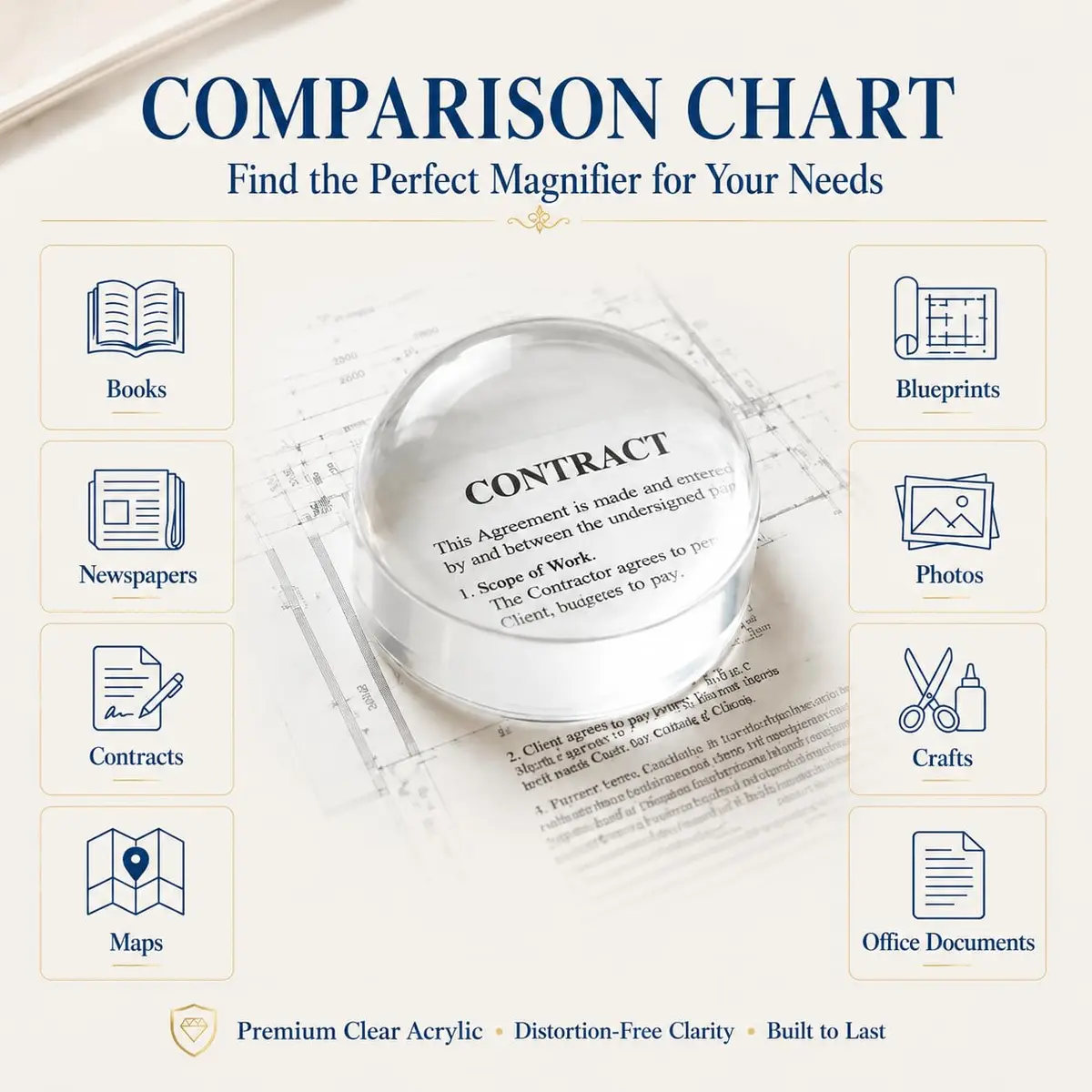 Dandelion 6X Dome Magnifier with Pouch, 6.35 cm (2.5 inch) Diameter | Visual Impairment Aid for Writing & Reading - view 2