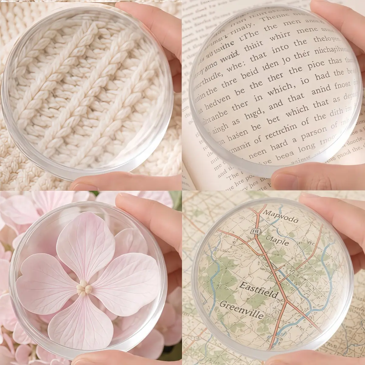 Dandelion 6X Dome Magnifier with Pouch, 6.35 cm (2.5 inch) Diameter | Visual Impairment Aid for Writing & Reading - view 3