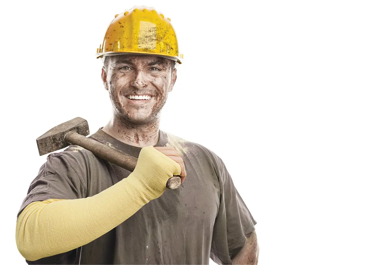 KEZZLED Yellow Arm Sleeve 18'' | Heat & Cut Resistant, Unisex, Heavy Duty, Kevlar, Thumb Hole - view 4