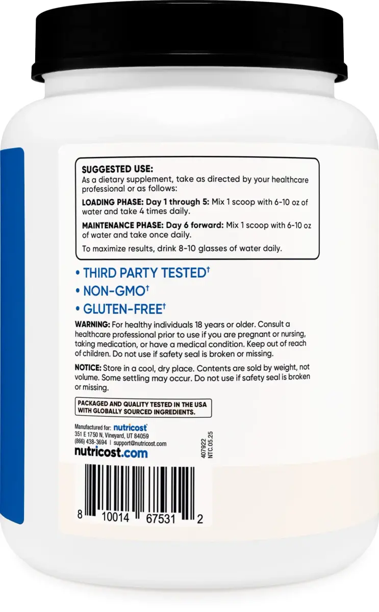 Nutricost Creatine Monohydrate Micronized Powder 1 KG (2.2 LB) | High Protein Nutritional Supplement - view 4
